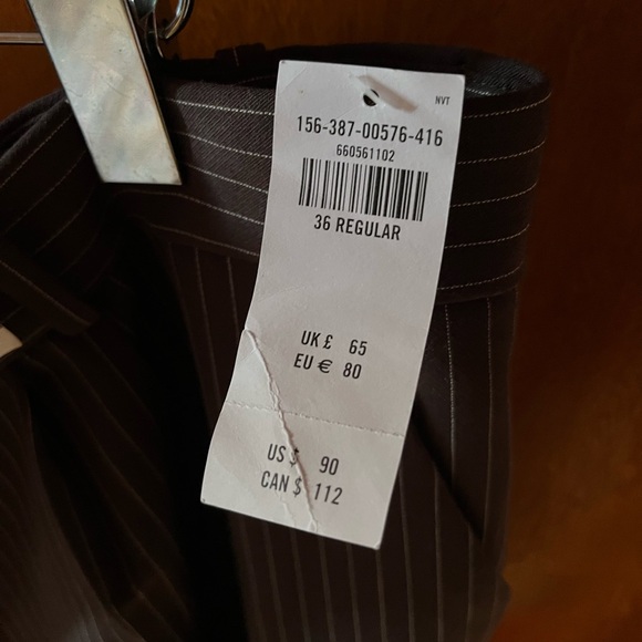 Curve Love A&F Sloane Low Rise Tailored Wide Leg Pant Womens Size 36 Regular - Picture 7 of 7